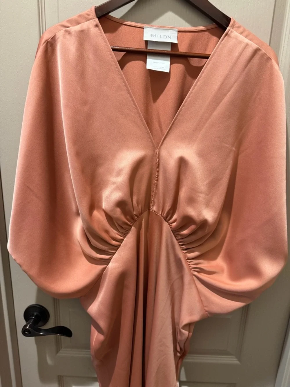BHLDN Rust-Orange Satin Dress with Label - Picture 2 of 6
